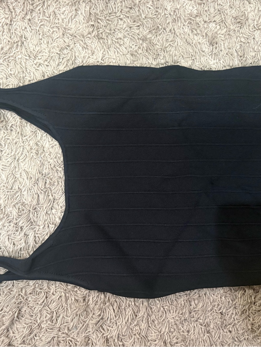 Black Ribbed Tank Top